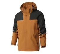 AEGJEGVD Waterproof Jackets Men Clearance Solid Full Zip Long Sleeve Detachable Hatwater Hooded Coats Outdoor Sunscreen Windproof Softshell Jackets Fall Winter Comforty Warm Oversized Coats L-5XL