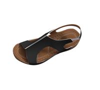 AEGJEGVD Wedge Sandals for Women Clearance,Summer Open Toe Thick Bottom Flat Wedge Heel Soft Soled Sandals Casual Fashion Comfy Slippers Ladies Outdoor Washable Non Slip Slides Shoes UK Size 3.5-7.5