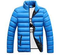 AEGJEGVD Winter Jackets for Men Clearance,Men Down Jacket Solid Hooded Long Sleeve Full Zip Warm Coats Padded Cotton Quilted Coat Outdoor Softshell Waterproof Windproof Puffer Coat with Pockets S-6XL