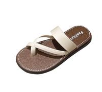 AEGJEGVD Women Sandals Clearance,Ladies Soft Sole Wrap-Around Toe Sandal,Summer Open Toe Slip-on Shoes Comfortable Casual Outer Wear Slippers Walking Non-Slip Slides UK Size 5-7
