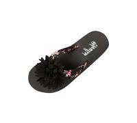 AEGJEGVD Women Sandals Flip Flops Clearance,Ladies Bohemian Flower Flat White Sandal Summer Roman Boho Beach Casual Slippers Black Thick Bottoms Shoes Walking Non-Slip Slides UK Size 3.5-7.5