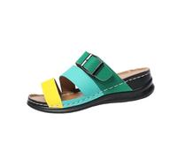 AEGJEGVD Womens Arch Support Sandals Sale Clearance,Ladies Bow Step Wedge Heel Sandal 2025 Summer Open Toe Roman Beach Casual Shoes Walking Slippers Non-Slip Thick Bottoms Slides UK Size 3.5-7.5
