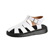 AEGJEGVD Women's Baotou Sandals & Slides Closed Toe Hollow-Out Breathable Buckle Wedge Heel Sandals Ladies Soft Cushion Thick-Soled Non Slip Shoes Summer Outdoor Beach Slip On Shoes 3.5-7.5