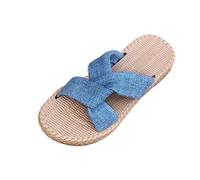 AEGJEGVD Women's Espadrille Sandals & Slides Espadrille Roman Slides Plus-Size Open Toe Sandals Soft Soled Slippers Summer Comforty Lightweight Beach Slippers Ladies Shoes Size 3.5-7.5