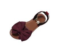 AEGJEGVD Womens Low Heel Sandals Bow Round Toe Open Toe Flat Sandals Roman Beach Walking Shoes Summer Outdoor Non Slip Shoes Sliders Ladies 3.5-7.5
