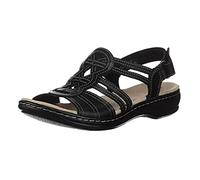 AEGJEGVD Women's Multi Color Orthopedic Wedge Sandals Size 4-9 UK, Comfortable PU Leather & Rubber, Arch Support, Memory Foam, Slip On, Open Toe, Casual, Travel/Vacation