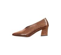 AEGJEGVD Womens PU Loafers French Low-top Vintage Leather Loafers Shallow Mouth Pointed Toe Thick Heel Strap Shoes Spring Summer Comfortable Breathable Plus Size Slip On Shoes Ladies Size 3.5-6.5