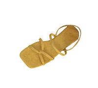AEGJEGVD Womens Roman Sandals Open Toe Elegant One-Strap Thin Strap Flat Sandals Beach Shoes Square Toe Shoes Summer Outdoor Non Slip Sliders Comfortable Plus Size Sliders Ladies 3.5-7.5