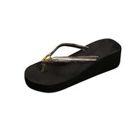 AEGJEGVD Womens Sandals & Flip Flops Clearance,Ladies Seaside Outdoor Wear Feeling Flower Bohemian Sandal Summer Roman Beach Casual Shoes Walking Slippers Non-Slip Thick Bottoms Slides UK Size 3.5-7