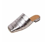 AEGJEGVD Women's Sandals & Slides Mules Close Toe Flat One-Foot Mules Slides Outdoor Slip On Slippers Summer Holiday Beach Vacation Slippers Comfortable Lightweight Breathable Shoes Ladies 5.5-9