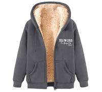 AEGJEGVD Yes,I'm Cold I'M ALWAYS Cold Women's Coats Clearance,Ladies Fleece Jackets with Hood Today's Deals,Sherpa Fleece Lined Long Sleeve Winter Thicked Warm Wool Jackets with Pockets Outwear M-3XL