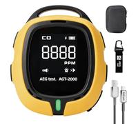 AEGTEST AGT-2000 Portable Carbon Monoxide Detector for Travel, 240H Standby, CO Detector with Audible & Visual Alerts for Camping, Rechargeable CO Meter with Built-in Emergency Flashlight