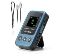 AEGTEST AGT-2309 Portable Carbon Monoxide Detector, 15-Day Standby, Rechargeable Mini CO Monitor with Lanyard for Travel & Camping, Handheld CO Meter with Audible & Visual Alerts, 0-1000ppm - Blue