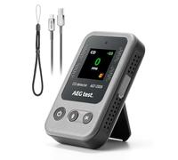 AEGTEST AGT-2309 Portable Carbon Monoxide Detector, 15-Day Standby, Rechargeable Mini CO Monitor with Lanyard for Travel & Camping, Handheld CO Meter with Audible & Visual Alerts, 0-1000ppm - Gray