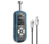 AEGTEST AWT-590 Rechargeable Pinless Moisture Meter for Wood, Drywall & Masonry, Wood Moisture Meter with Adjustable Alarm, Data Records, Non-Invasive Hemispherical Water Leak Detector for Home