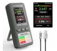 AEGTEST HOUND-1011S Portable Radon Detector, High-Accuracy Sensor for Home, Lightweight, Audible & Visual Alarms, Long-Term Monitoring, Easy-to-Use Radon Tester in pCi/L or Bq/m³ for Basement