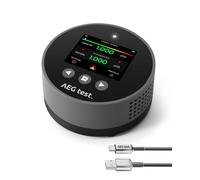 AEGTEST HOUND-1085 Radon Detector, Long-Term Radon Monitoring for Home, Portable & Rechargeable, Audible & Visual Alarms, TFT Color LCD Screen, pCi/L or Bq/m³ - Grey
