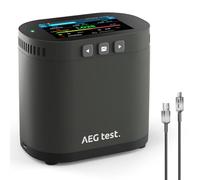 AEGTEST HOUND-3786 Radon Detector for Home, 10-Min Update, 3.5" Large Display, Rechargeable, Long-Term Radon Monitoring with Data Charts, Audible & Visual Alarm, PDF Export, pCi/L & Bq/m³ -Black