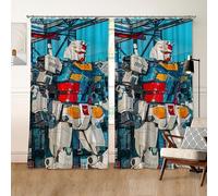 Aegydalo Blackout Curtains 55.1x43.3 inch Blackout Curtains Eyelet,3D White Robot Warrior,Soft Thermal Insulated Polyester,for Kids Room Decoration 2 Panels