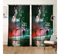 Aegydalo Blackout Curtains 90x72 inch Blackout Curtains Eyelet,3D Wandering Life,Soft Thermal Insulated Polyester,for Kids Room Decoration 2 Panels