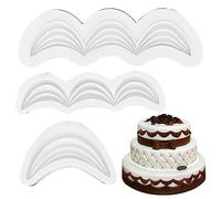 AEGYPIUS Fondant Molds, 3 Pcs Wave Shaped Silicone Fondant Molds for Cake Decorating, Silicone Molds for Clay, Crafts, Baking