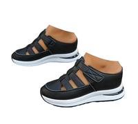 AEHAXGD Orthopedic Wedge Platform Sneakers for Women Arch Support Closed Toe Wide Width Sport Sandals Breathable Hollow out Shoes with Ankle Strap Comfortable Casual Walking Sandals for Beach