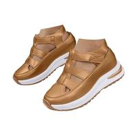 AEHAXGD Orthopedic Wedge Platform Sneakers for Women Arch Support Closed Toe Wide Width Sport Sandals Breathable Hollow out Shoes with Ankle Strap Comfortable Casual Walking Sandals for Beach