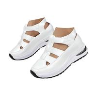 AEHAXGD Orthopedic Wedge Platform Sneakers for Women Arch Support Closed Toe Wide Width Sport Sandals Breathable Hollow out Shoes with Ankle Strap Comfortable Casual Walking Sandals for Beach