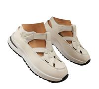 AEHAXGD Orthopedic Wedge Platform Sneakers for Women Arch Support Closed Toe Wide Width Sport Sandals Breathable Hollow out Shoes with Ankle Strap Comfortable Casual Walking Sandals for Beach