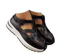 AEHAXGD Orthopedic Wedge Platform Sneakers for Women Arch Support Closed Toe Wide Width Sport Sandals Breathable Hollow out Shoes with Ankle Strap Comfortable Casual Walking Sandals for Beach