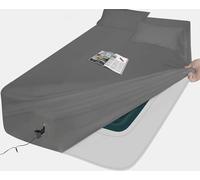 AEHISDHIE Air Mattress Sheets - 2 Pieces Set - Suitable for Inflatable mattresses 18 inches deep - can be inflated Without disassembly, Convenient, Sturdy, Easy to use air Bed Sheet(Gray，Twin)