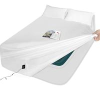 AEHISDHIE Air Mattress Sheets - 2 Pieces Set - Suitable for Inflatable mattresses 18 inches deep - can be inflated Without disassembly, Convenient, Sturdy, Easy to use air Bed Sheet (White, Twin)