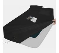 AEHISDHIE Air Mattress Sheets - 3 Pieces Set - Suitable for Inflatable mattresses 16 inches deep - can be inflated Without disassembly, Convenient, Sturdy, Easy to use air Bed Sheet (Black, Twin)