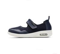 AEHO Bunion Shoes for Women Disability Swollen Feet Womens Wide Fitting Hook and Loop Men Fit Touch Close Shoe Comfy Orthopedic Arthritis Footwear,Blue,36 EU
