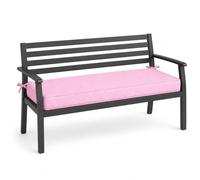 AEHO Outdoor Bench Pad made of Durable Canvas with 50D High-Density 5cm Orthopaedic Foam, Removable Non-Slip Seat Cushion for Garden and Dining Benches,Pink,80x35x5cm