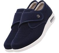 AEHO Shoes for Swollen Feet Women Extra Wide Width Easy On & Off Walking Sneakers Women Diabetic Walking Air Cushion Slip-On Orthopedic Sandals Diabetic Walking Shoes,Blue,39 EU