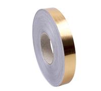 AEHON 50m Brushed Gold Silver Floor Edging Waterproof Seam Wall Stickers Wall Gap Ceiling Home Decoration Self-adhesive Tile Tape (Color : Gold, Size : 0.5cm)