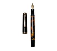 AEHON Acrylic Piston Fountain Pen Soft Smooth No.5 Nib Inking Applicable For Pelikan M400/405 Students Writing Gift Pen(F,Schmidt EF(0.4mm))
