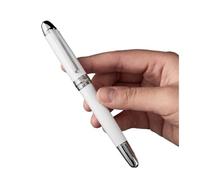 AEHON Full Metal Black White Fountain Pens Stationery Calligraphy Pen Nib For Writing Office Drawing Signature Gift(WHITE,0.6mm Nib)