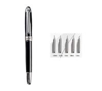 AEHON Full Metal Black White Fountain Pens Stationery Calligraphy Pen Nib For Writing Office Drawing Signature Gift(Burgundy,0.7mm Nib)