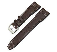 AEHON Genuine Leather Watchband For IWC Mark XVIII Le Petit Prince Pilot’s Watch 20mm 21mm 22mm Cowhide Strap(O Brown silver,22mm)