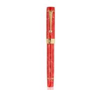 AEHON Resin Fountain Pen Nib Fine 18KGP Golden Clip Business Office Gift Pen Stationery School Supplies(Cherry Red)