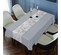 Aeici Wipeable Table Cloth, Oilcloth Tablecloth Grey Wipe Clean Tablecloth Waterprof Heatproof 140x180cm