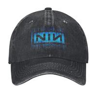 AEIKHAEC Baseball Cap NIN Retro Logo Baseball Cap Quality Outdoor Sport Trucker Hat Designer Streetwear Dark Blue Color 9 Inches Gift