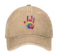 AEIKHAEC Hat Outdoor Warm Tie Dye Hand Washed Baseball Cap Gratefuls Deads Vintage Trucker Hat Summer Unisex Teens Running Sunscreen Baseball Caps Unisex Gift