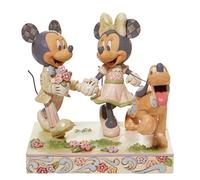 Aeiniwer Jim Shore Spring Mickey Minnie Pluto Fig Figurine