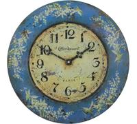 Aeiniweraabbcc Roger Lascelles French Tin Wall Clock, Lily Design, 14.2-Inch