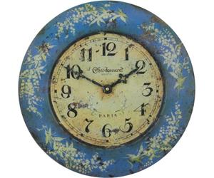 Aeiniweraabbcc Roger Lascelles French Tin Wall Clock, Lily Design, 14.2-Inch