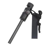 AEIOPRS Outdoor Flint Survival Set Waterproof Magnesium Fire Starter with Compass Whistle Paracord Lighter for Hiking Camping Outdoor