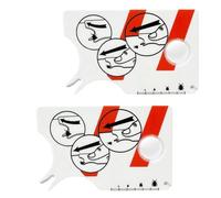 AEIOPRS Pack of 2 tick cards with magnifying glass, quick and gentle removal of ticks in pets and humans